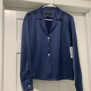 Karen Kane blue blouse